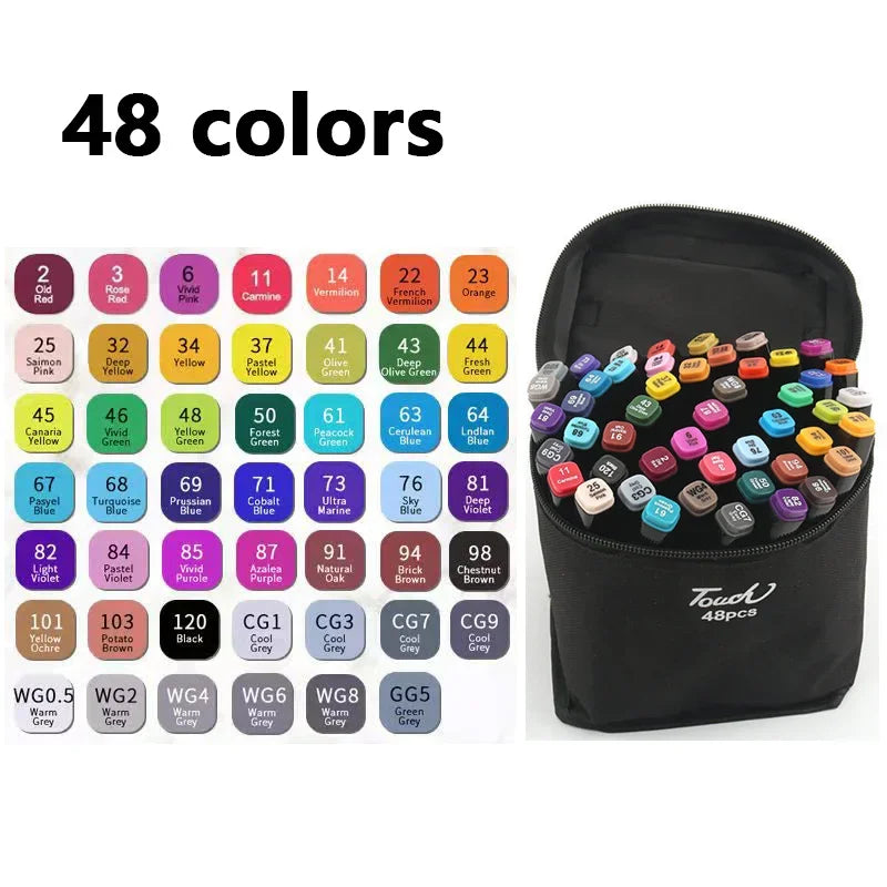 Kit com 80 Canetas Coloridas de Ponta Dupla – Porque Seu Filho Merece Crescer Criando