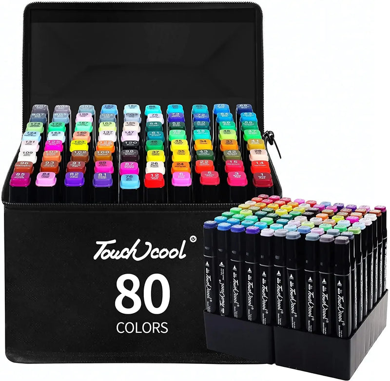 Kit com 80 Canetas Coloridas de Ponta Dupla – Porque Seu Filho Merece Crescer Criando